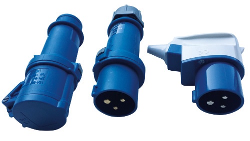 Stecker 230V, 16A Kabelknickschutz, CEE